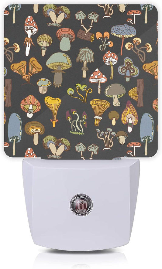 Mushroom Night Light,Night Lights 0.5W Sleep Friendly for Boys Girls Led Night Light Dusk to Dawn Sensor Nightlight for Stairway/Hallway/Kitchen