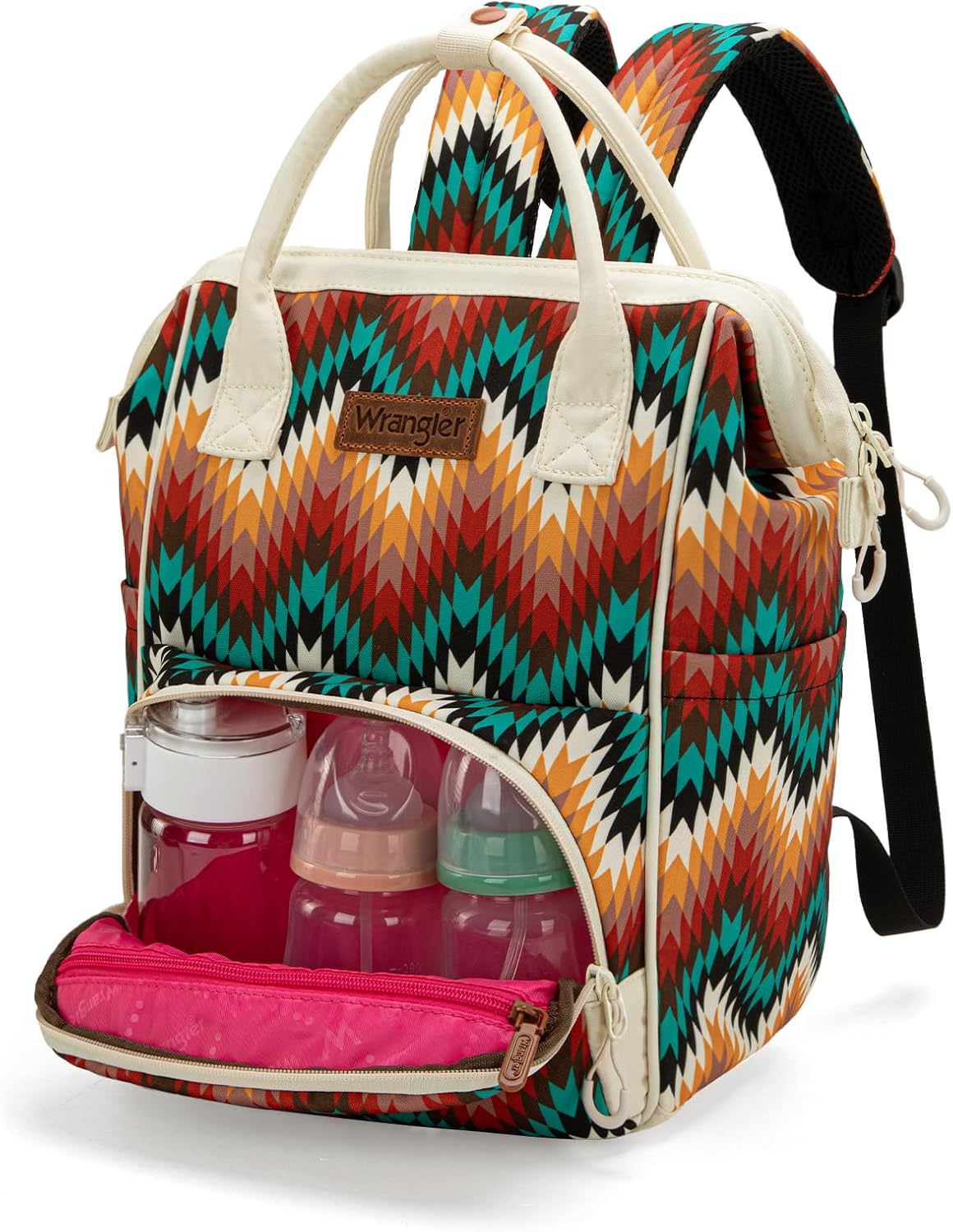 Montana West Wrangler Aztec Callie Diaper Bag Backpack with Stroller Straps Multifunction Baby Travel Bag WG2211-9110TN