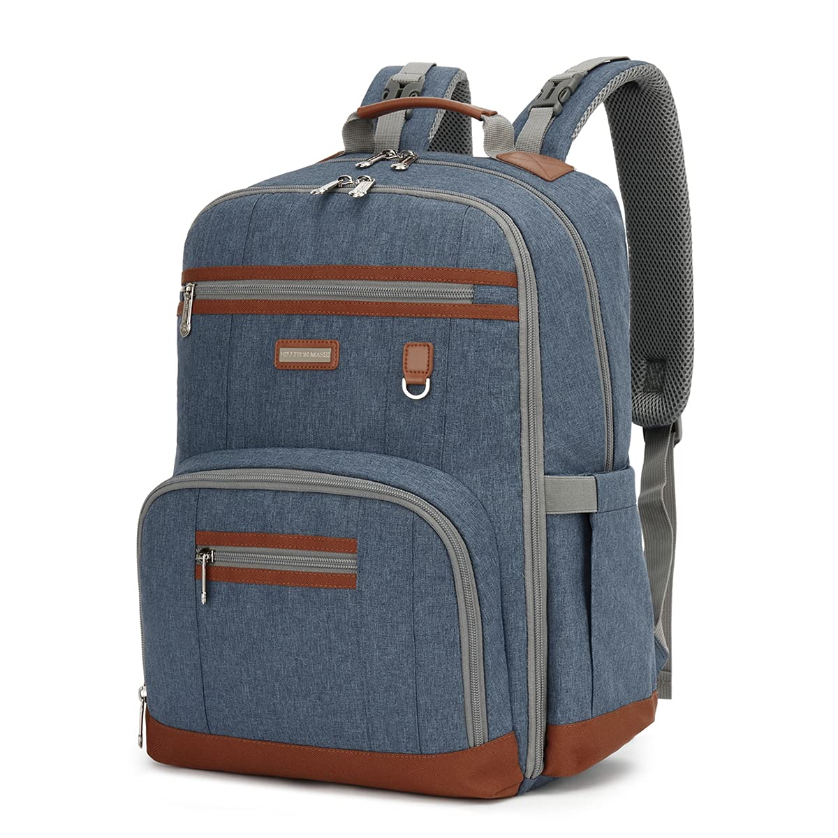 Diaper Bag Backpack, Large Baby Nappy Bags with Portable Changing Pad for Boys and GirlsMultifunction Travel Baby Bag for Moms Dads, Shower Gifts Waterproof and Stylish，Deep Blue