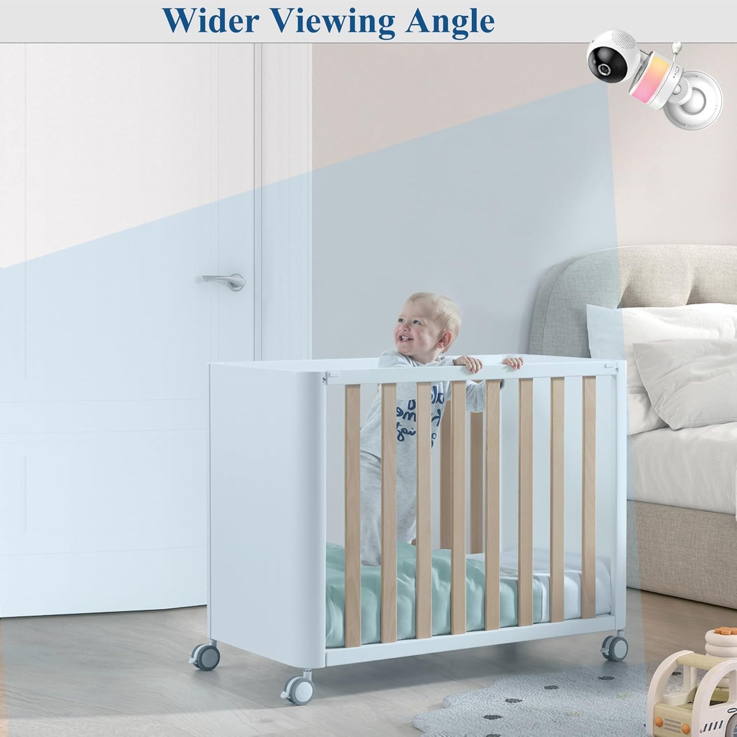 Adjustable Baby Monitor Wall Mount Stand Holder Compatible with VTech VM924/ 901/928HD/5263/5755 /5764HD /7764HD/5766/5263/BM5254/ Leapfrog LF920HD/RM7768HD/LF815HD/LF1726FHD /LF2413 Camera