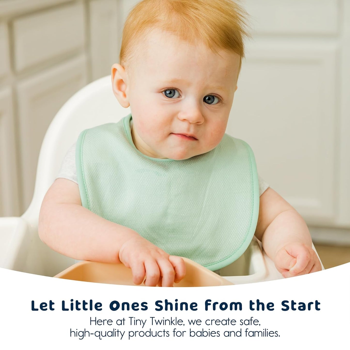 Tiny Twinkle 8 Pack Baby Bibs for Drooling and Teething – Waterproof & Absorbent Bibs for Baby Girl & Boy, Machine Washable Infant Bib Set for Newborns and Toddlers (Neutral Set 8-Pack)