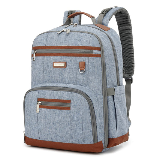 Diaper Bag Backpack, Large Baby Nappy Bags with Portable Changing Pad for Boys and GirlsMultifunction Travel Baby Bag for Moms Dads, Shower Gifts Waterproof and Stylish，Light Blue