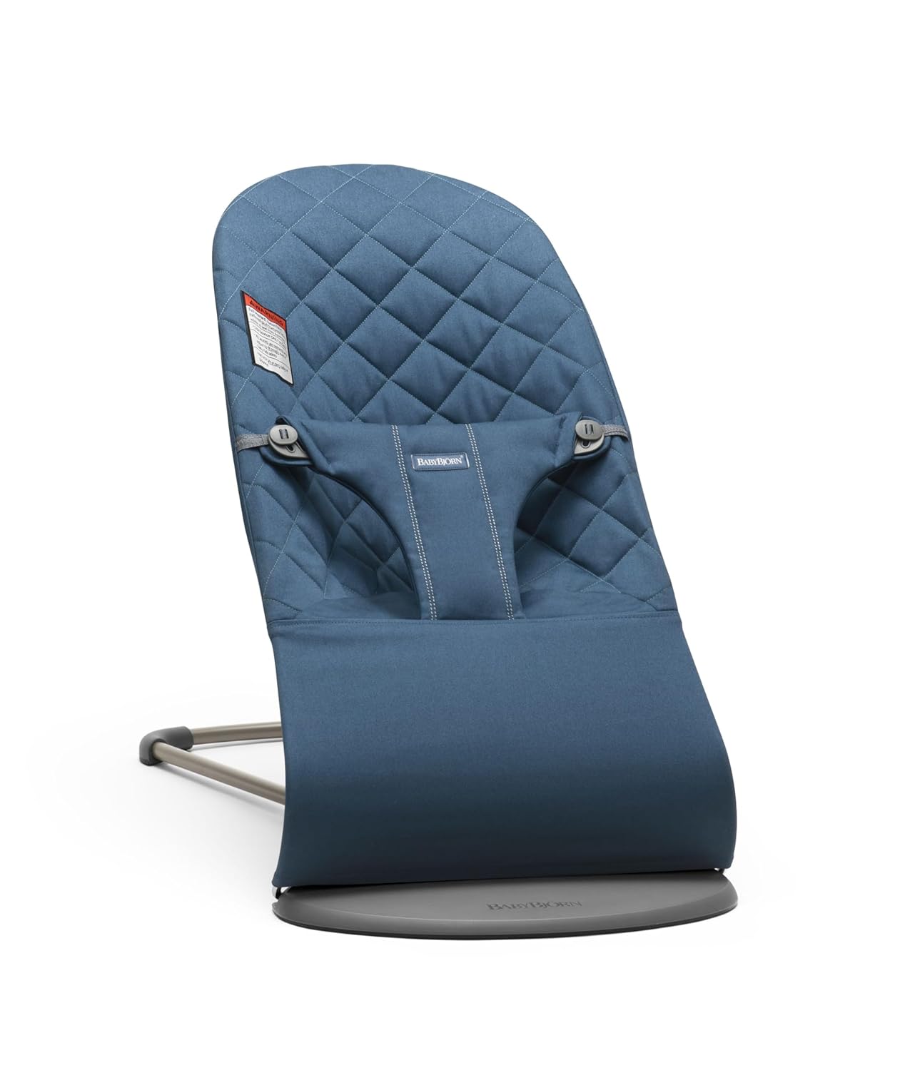 BabyBjörn Bouncer Bliss, Midnight Blue, Woven, Classic Quilt | 2-in-1 AdjustableBaby Bouncer Seat and Toddler Chair, Newborn to Toddler (8-29 lbs), 4 Positions, Lightweight & Portable