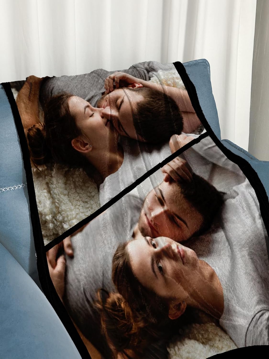 Personalized Photos Blanket Custom Blanket with Picture Text Customizable Flannel Blankets Gifts for Birthday Christmas Valentines Day, 60 * 80in