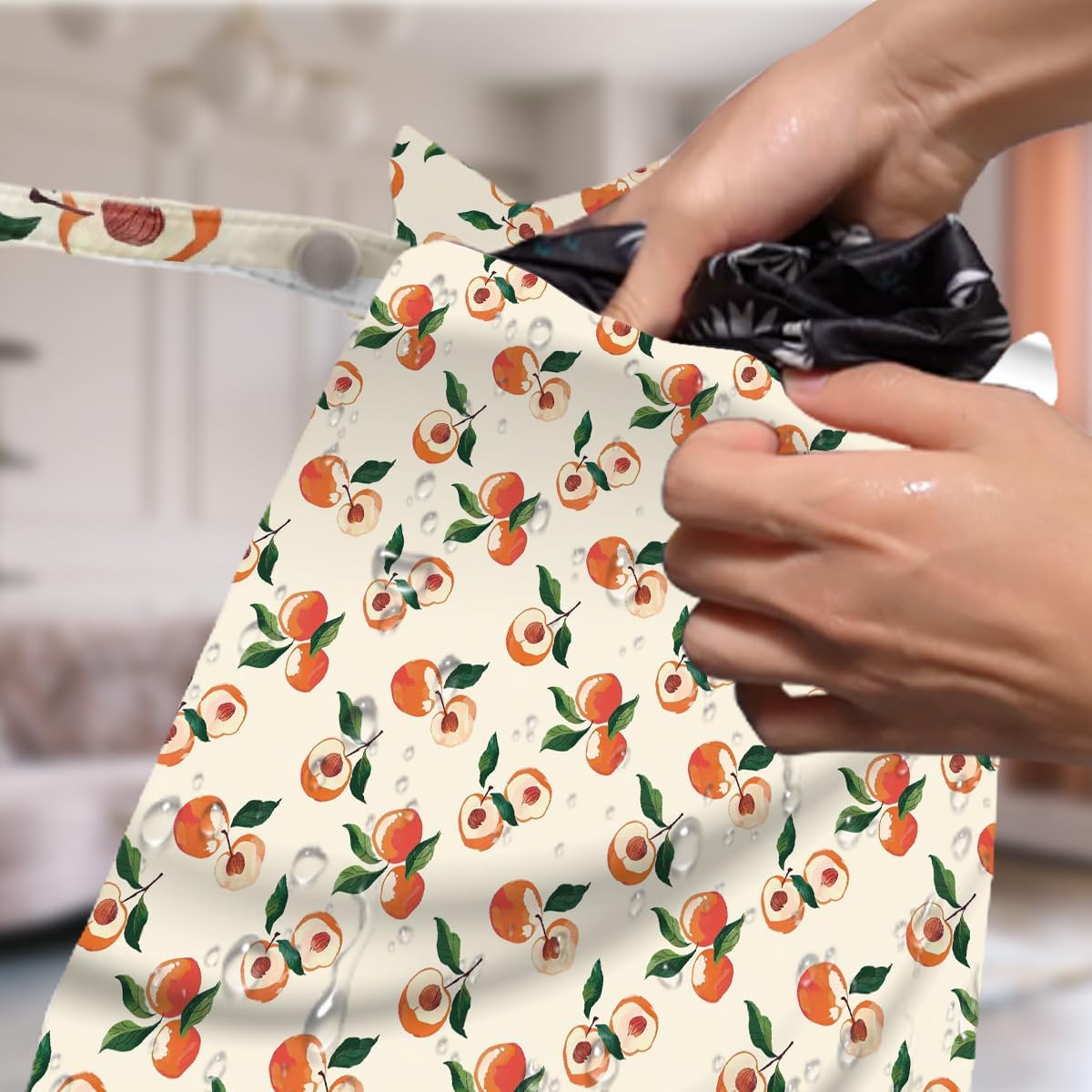 4 Pack Cute Fruit Wet Bag Waterproof Washable Reusable Wet Dry Bag for Swimsuit Clothes Cloth Diaper Travel Beach Pool Yoga Gym Toiletries Travel Beach Essentials Strawberry Pineapples