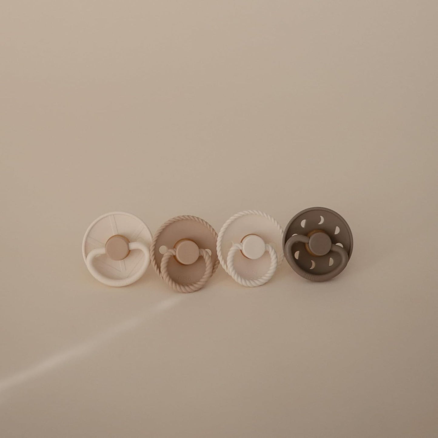 FRIGG Natural Rubber Baby Pacifier 4-Pack Crystal Sparkle | Made in Denmark | BPA-Free (6-18 Months)
