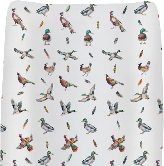 Country Mallard Duck Pheasant Changing Pad Covers for Baby Girl Boy Western Hunting Animals Fitted Change Table Cover Mats Wildlife Soft Diaper Changing Table Sheets 32''×16''