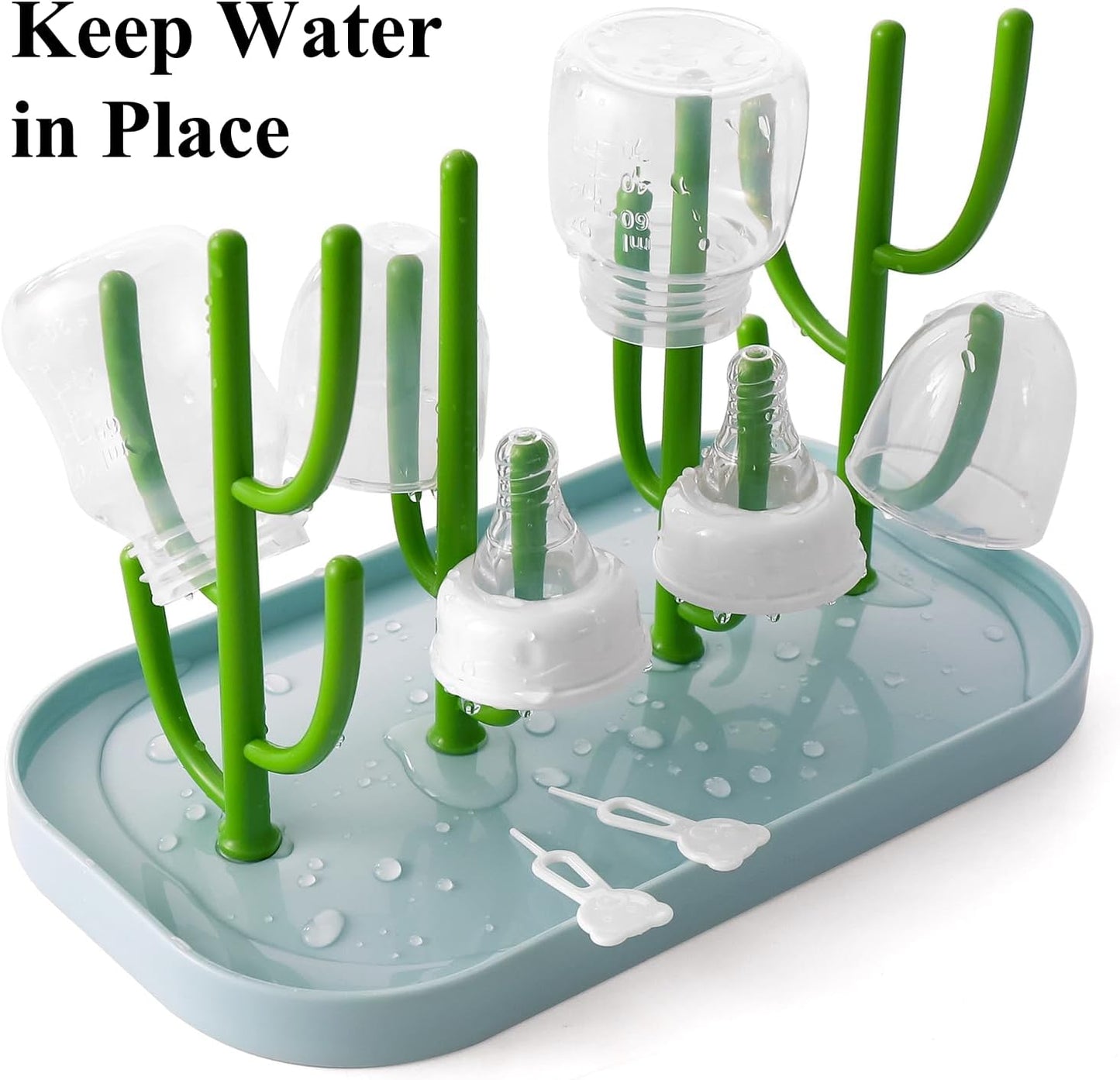 XYW Baby Bottle Drying Rack, Bottle Dryer Rack Holder, Space Saving Standing Drying Rack for Baby Bottles, Pump Part Cleaning, Countertop Drying Rack Baby Accessory