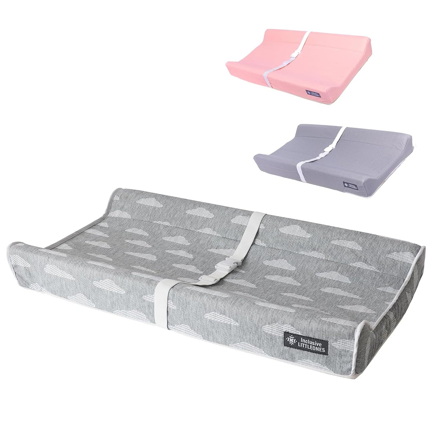 Baby Diaper Changing Pad Soft, Waterproof Changing Pad, Non-Slip Bottom, Safety Straps & Ergonomic Contoured Design - Wipeable Changing Pad Cover Standard Size (31.5"x16") Changing Tables & Dressers