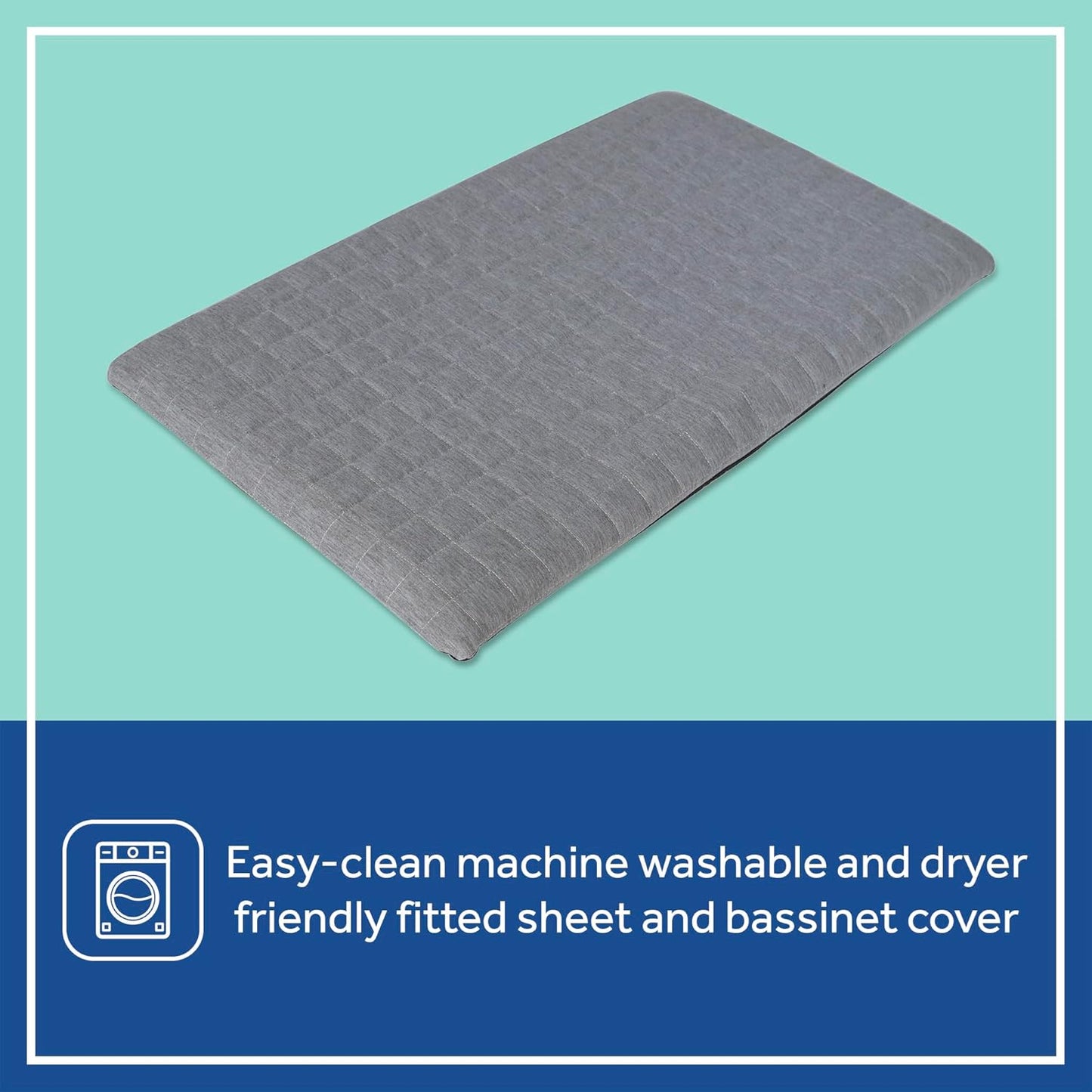 SEALY BABY Cozy Soft Breathable Bassinet & Bedside Sleeper Bed, Lightweight Airy Mesh Newborn Crib, Safe & Comfortable for Room Sharing, Storage Pocket, Tool-Free Assembly