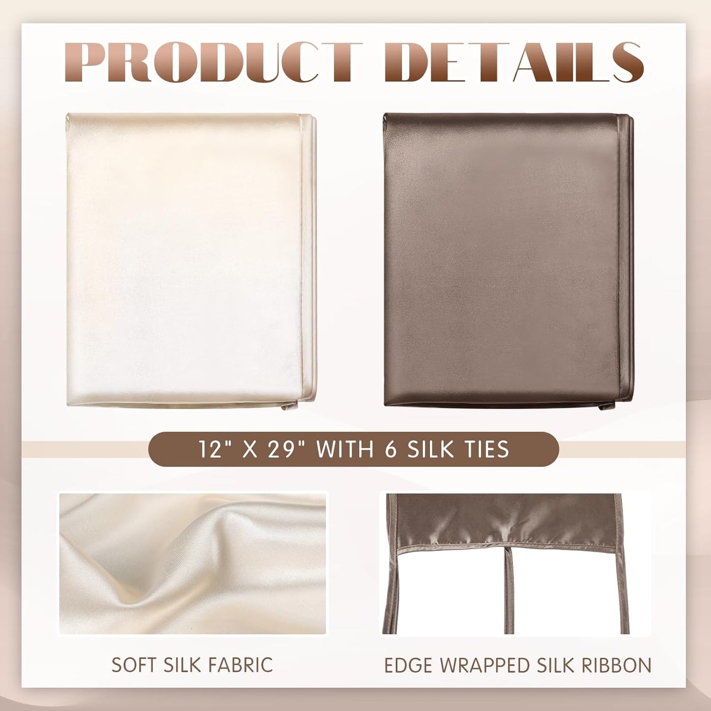 Hosuly 2 Pcs Satin Bassinet Sheet Baby Hair Soft Silk Feeling Sheet Baby Bassinet for Rectangle Cradle Pad Mattress Boys Girls Newborn Infant(Coffee, Khaki)