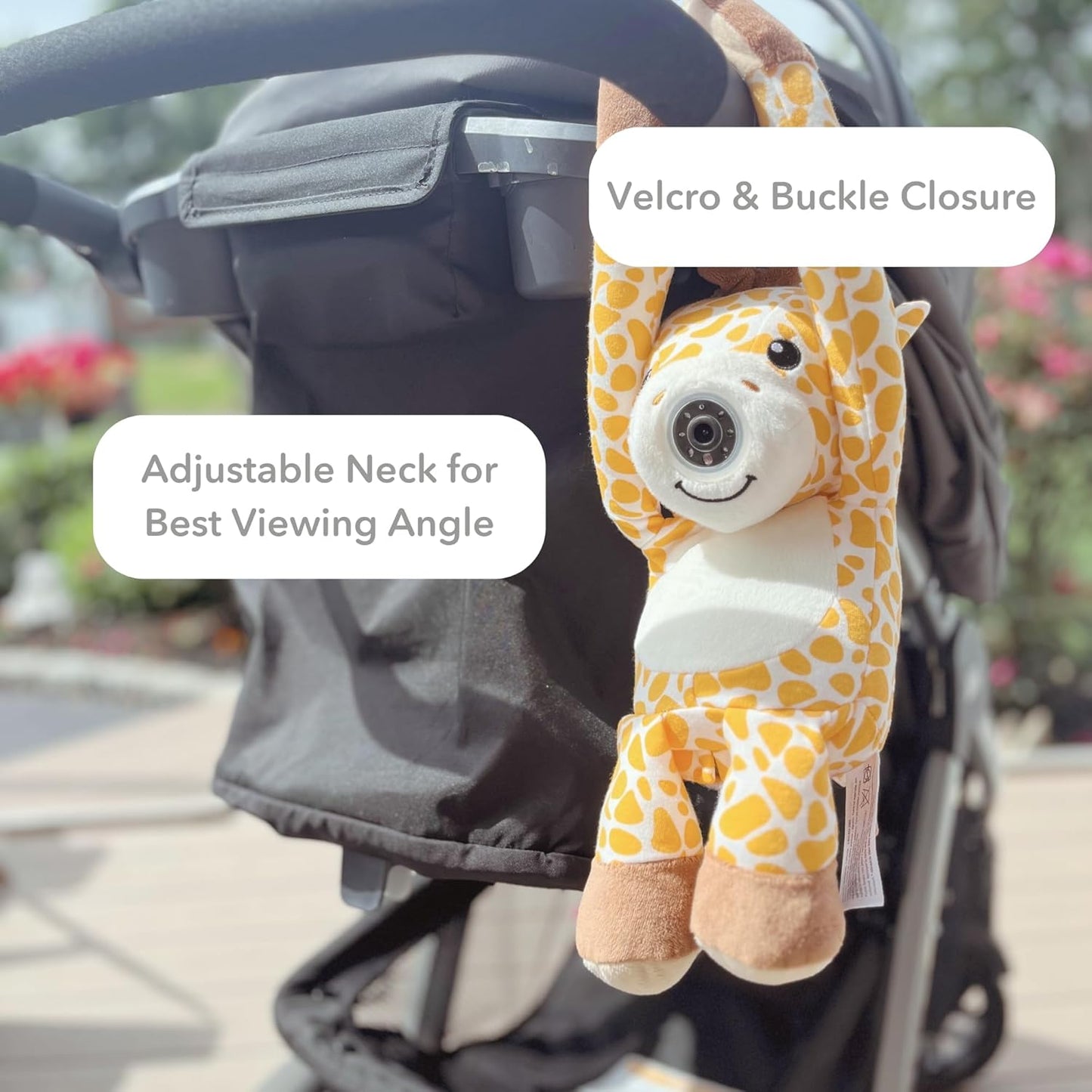 zooby Car Baby Monitor Helps Reduce Distracted Driving! Our Cuddly Plush Monitor That Babies Love Serves as a Soothing Companion for Baby so You Can Drive with Complete Peace of Mind - Jordan Giraffe