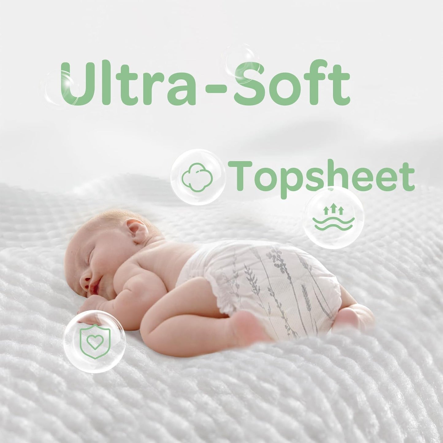 Parasol Clear+Dry Disposable Diapers | RashShield Protection, Leakproof Design, Hypoallergenic Diaper Set | Size 3 (16-28 lbs.) 60 Count