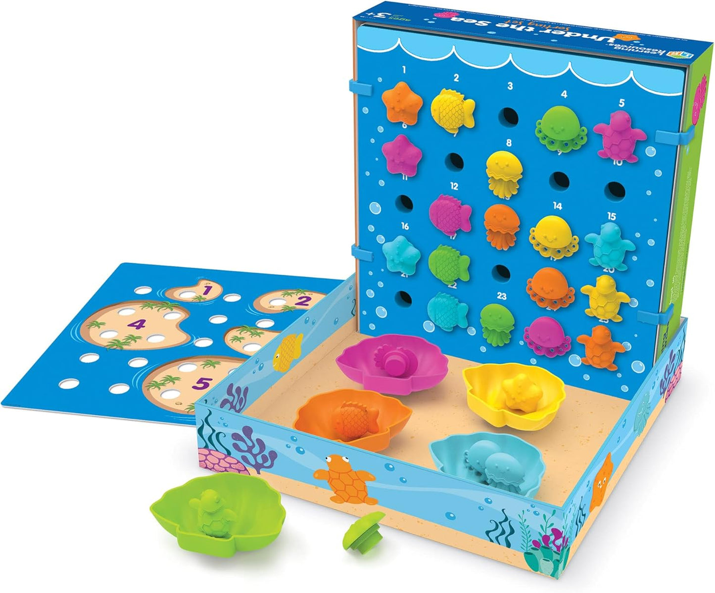 Learning Resources Under the Sea Sorting Set - 44 Pieces, Age 3+ Toddler Activities, Educational Toys Set, Color Teaching Toys