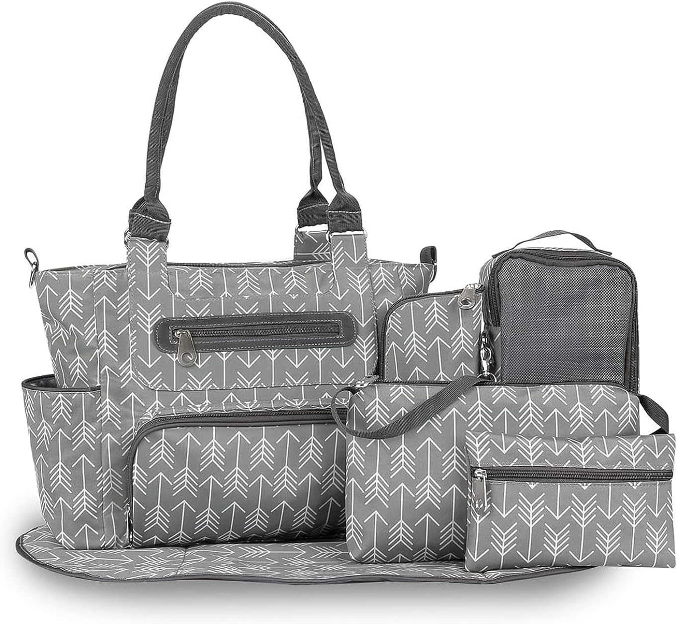 5PCS Baby Diaper Bag Set, Large Baby Doll Diaper Backpack