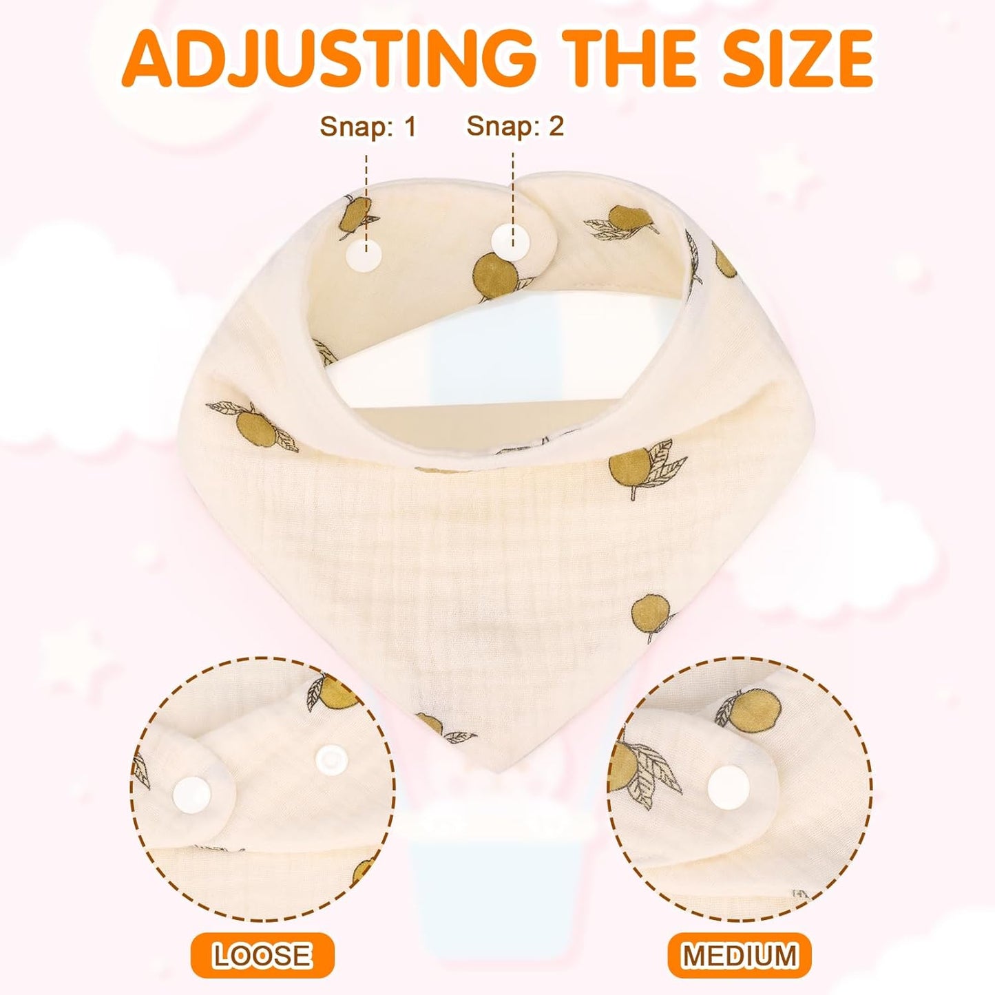 Accmor Muslin Baby Drool Bibs 6 Pack Baby Bandana Drool Bibs Soft Cotton Baby Bandana Bibs for Teething Drooling