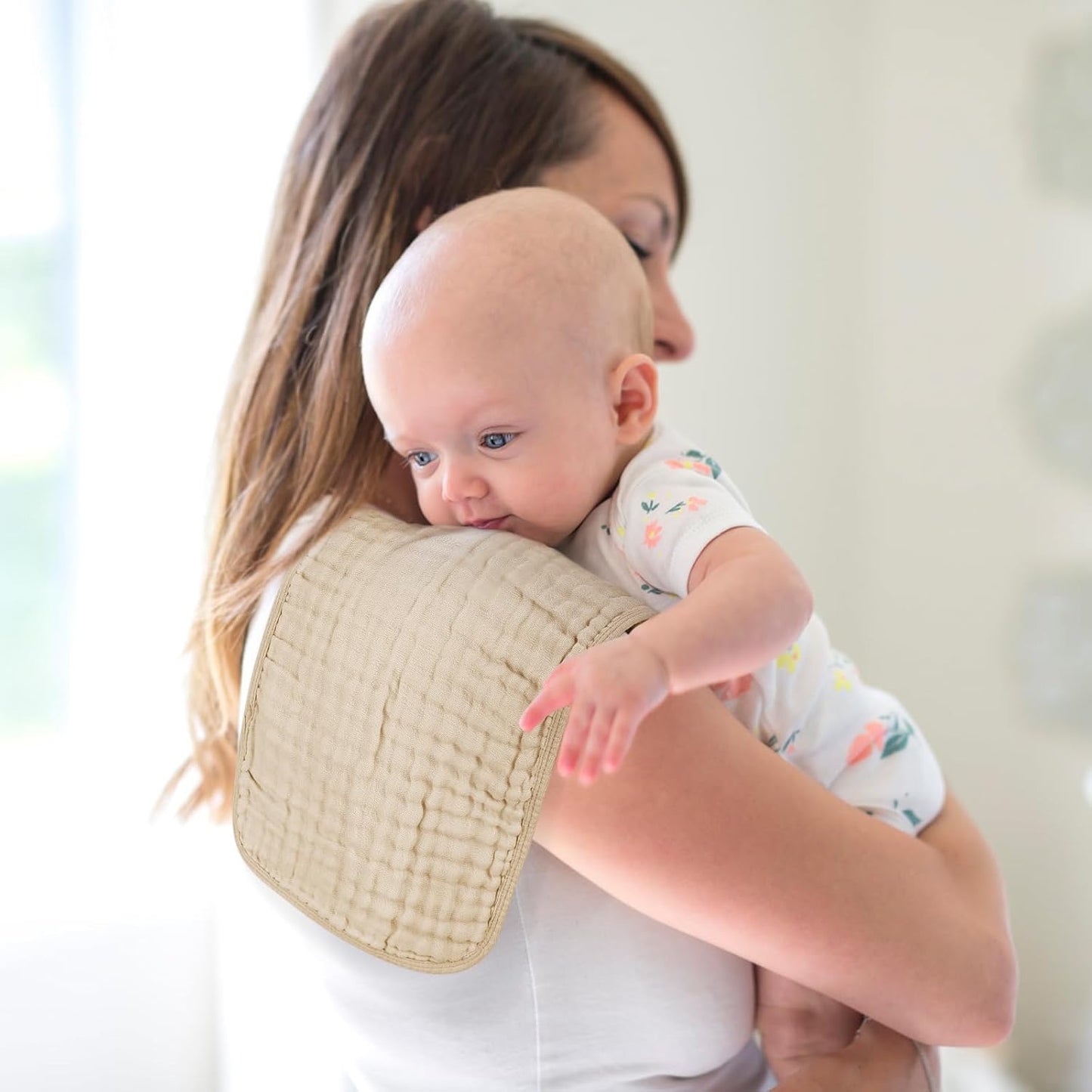 Accmor 6 Pack Muslin Burp Cloths 100% Cotton 20''x10'' Large Extra Soft and Absorbent Baby Burping Cloth for Boys Girls