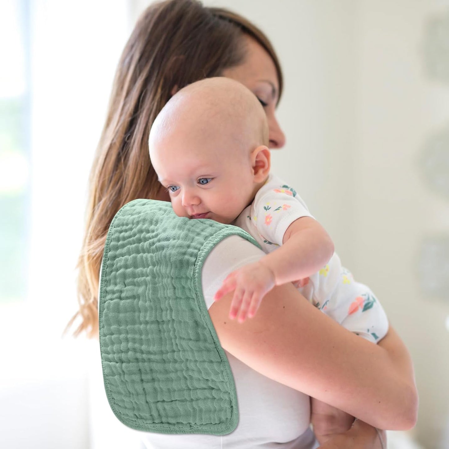 Accmor 6 Pack Muslin Burp Cloths 100% Cotton 20''x10'' Large Extra Soft and Absorbent Baby Burping Cloth for Boys Girls