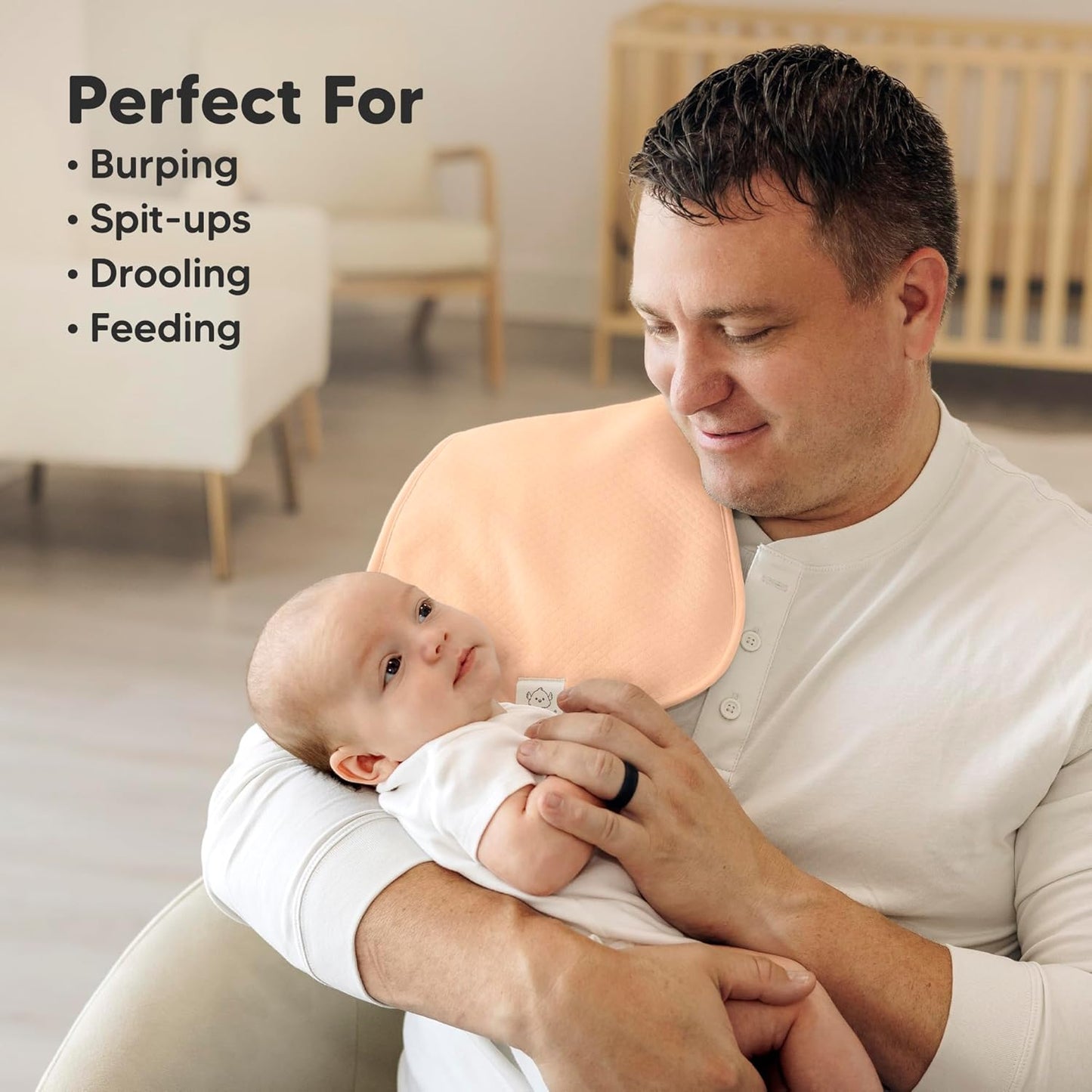 KeaBabies 5-Pack Organic Burp Cloths Baby Girl, Boy - Extra Large, Absorbent Baby Burp Cloths,Soft Burping Cloths for Babies,Newborn Burp Clothes,Cotton Burp Rags, Thick Burp Cloth (Flora Dew/Quin)