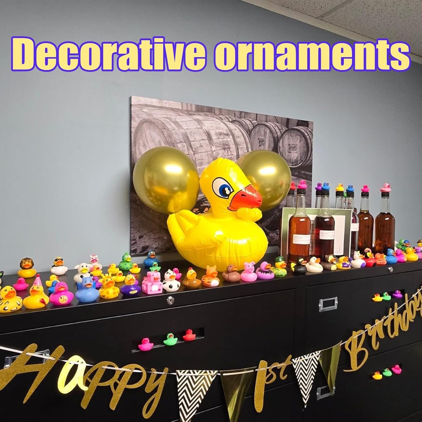 LINICE 100 Pcs Rubber Ducks, Random Assortment Ducks Bulk, Mini Rubber Duckies for Toddler Baby Bath Toys, Kids Bath Pool Toys Birthday Gifts Party Favors