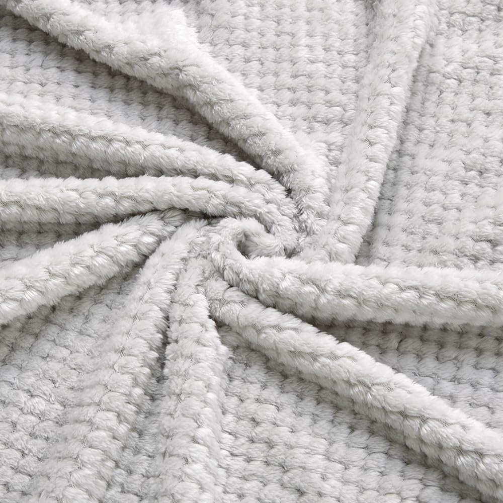 CREVENT 30''X40'' Cute Cozy Fluffy Warm Baby Blanket for Girls Boys Infants Toddlers' Bedding Crib Cot Stroller, Baby Shower Birthday Newborn's Gift Grey- Baby Bear