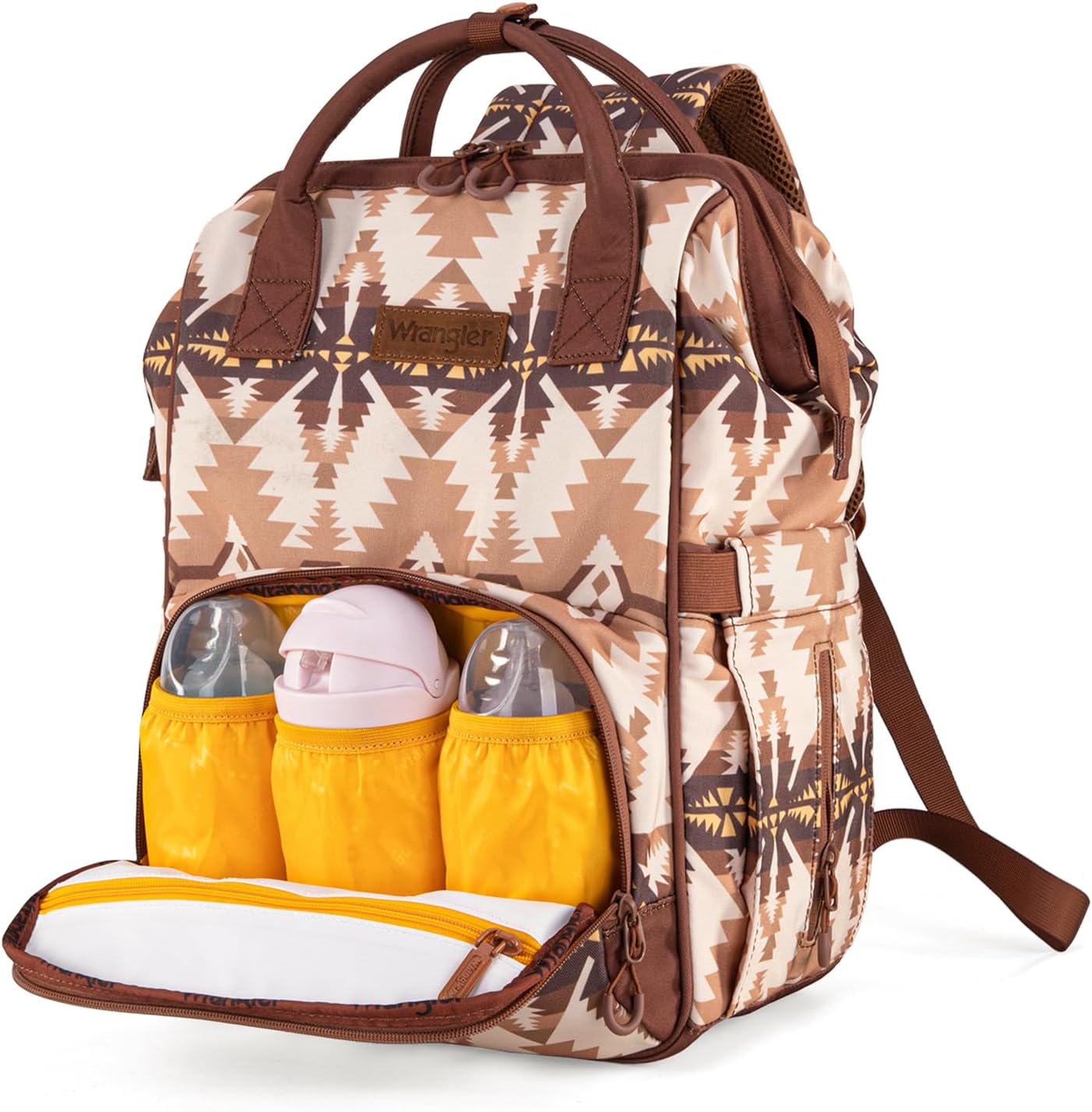 Montana West Wrangler Callie Diaper Bag Backpack with Stroller Straps Southwestern Multifunction Baby Travel Bag WG2210-9110TN