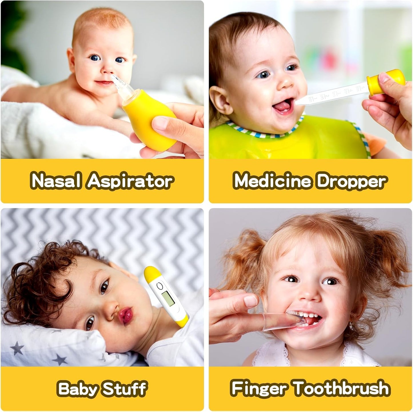 Baby Grooming Kit for Boys Girls Safety Newborn Nursery Essentials Grooming Set Gift for First-time Parents, Yellow 25 in 1