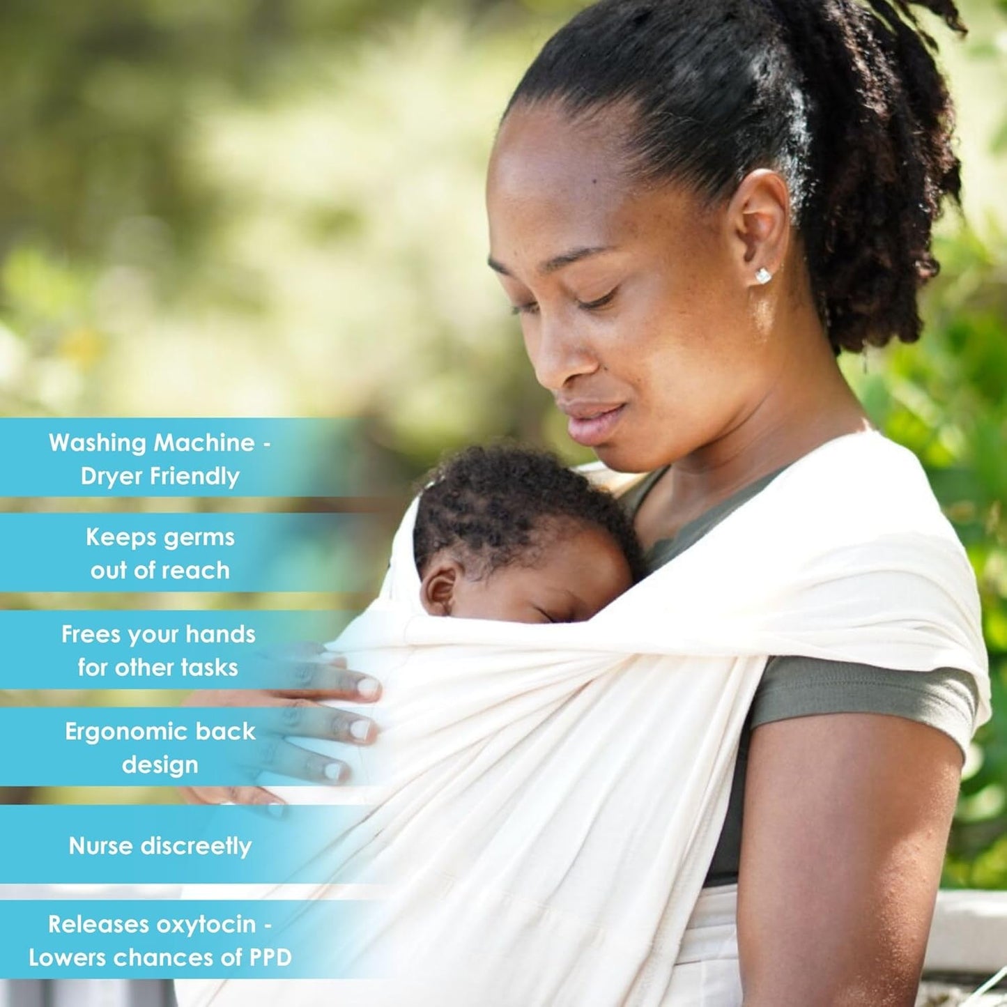 Organic Baby K'tan Baby Carrier 100% GOTS Certified Cotton: #1 Easy Pre-Wrapped 5 in 1 Baby Sling | Ready to Wear | Pillowy Soft Hands Free Infant Wrap | Newborn to Toddler up to 35lb (See Size Chart)