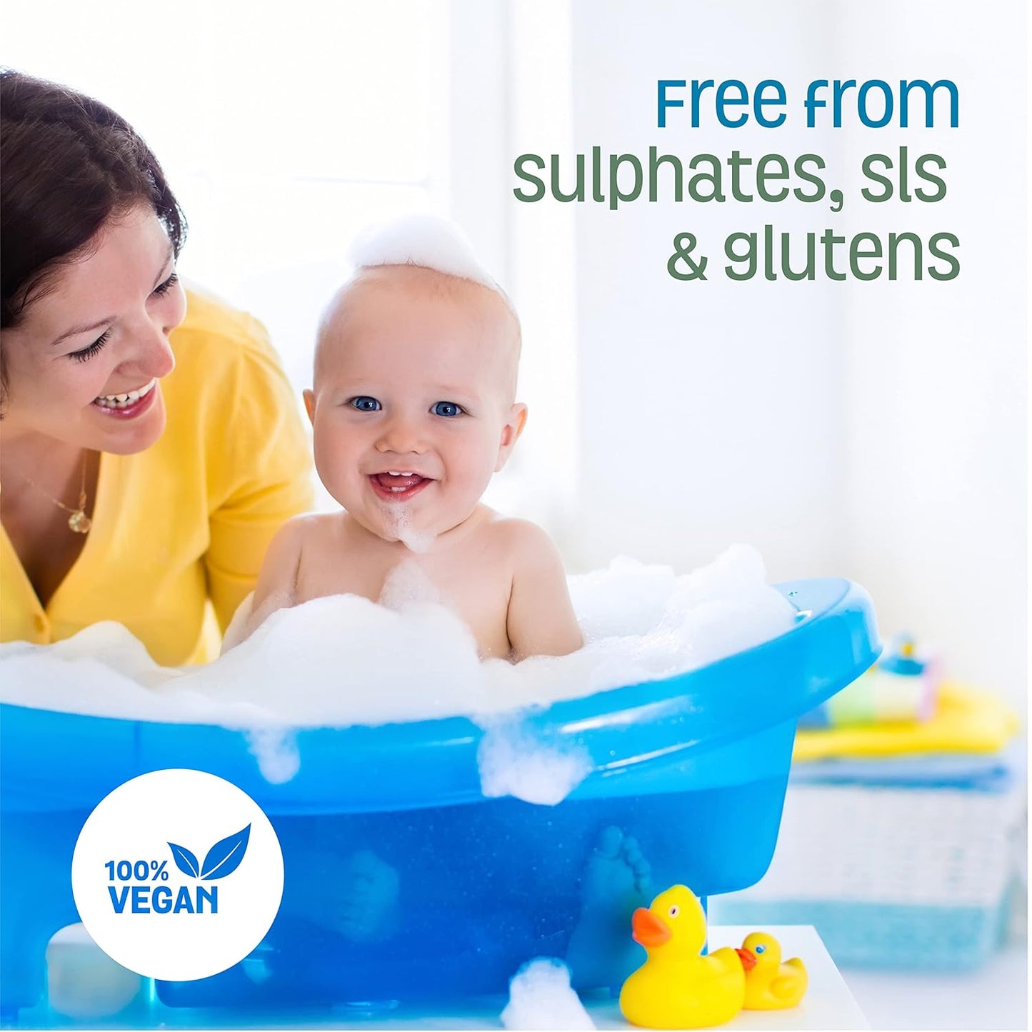 Nature's Baby Baby Shampoo, Face & Body Wash, Formulated for Problem and Sensitive Skin, pH Neutral & Tear Free, No Sulfate or Artificial Fragrances, Coconut Pineapple, 16 oz ea, 2 Pack