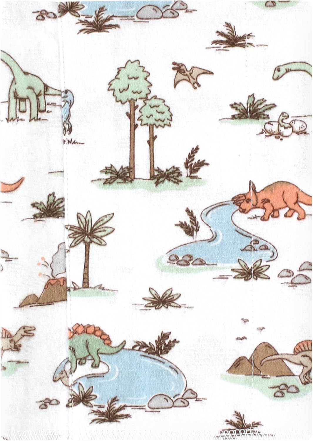 Luvable Friends Hudson Baby Flannel Burp Cloths 4pk, Dino Exploration