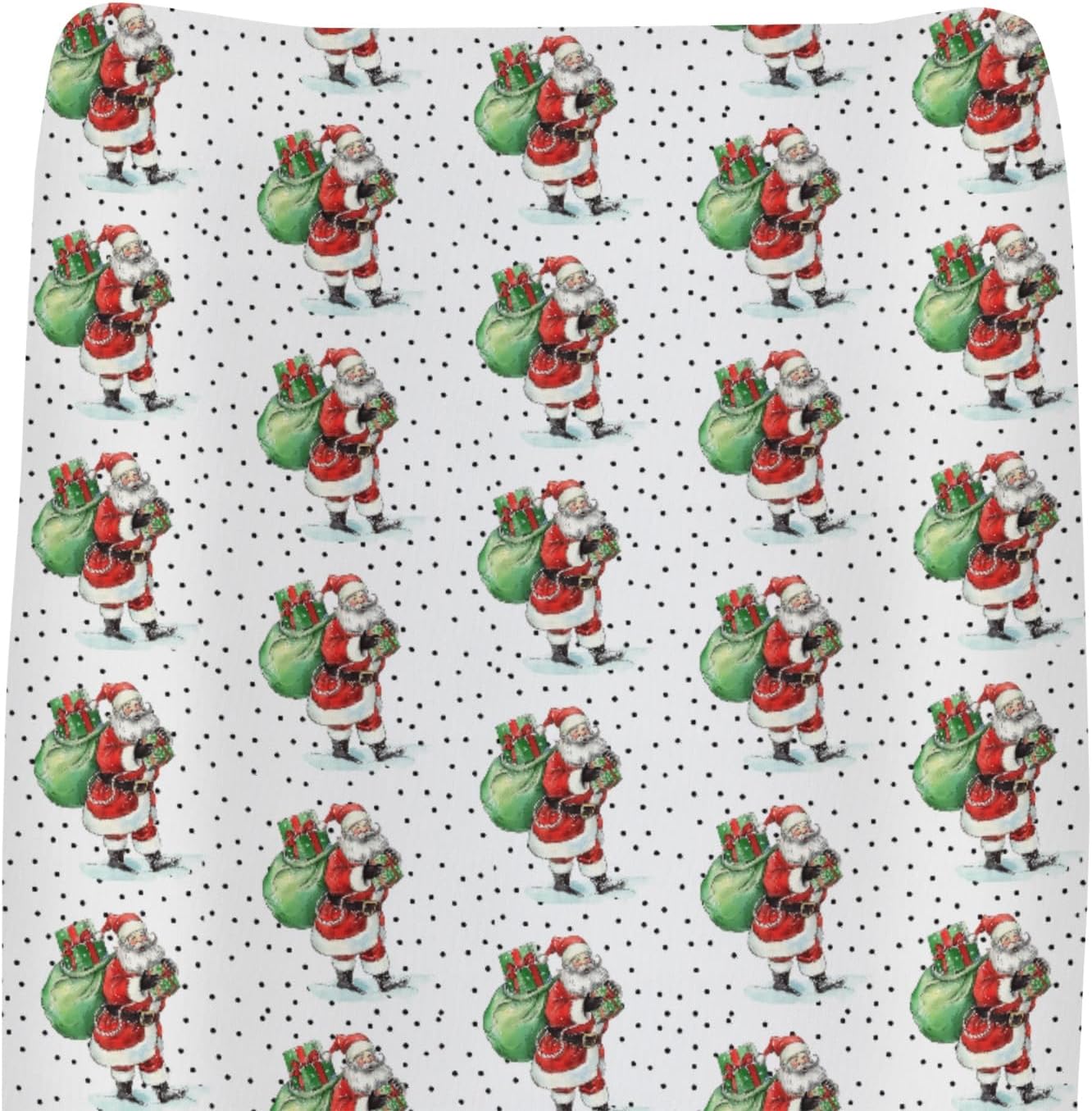 Vintage Christmas Santa Claus Gifts Baby Changing Pad Covers for Boys Girls Cute Santa Fitted Changing Table Cover Mats Winter Holiday Festive Soft Diaper Change Table Cover Sheets 32''×16''