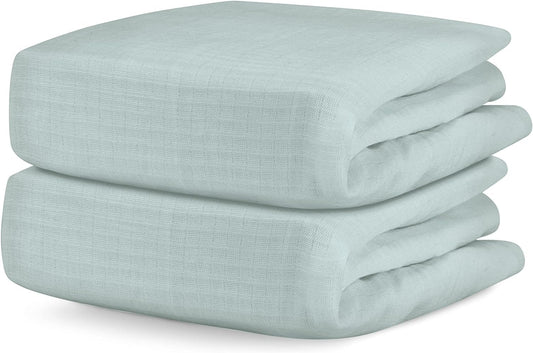 Newton Baby Fitted Single Layer Crib Sheet (2-Pack) - Ultra Breathable and Soft, Organic Cotton, Fits All Standard Cribs, Sage