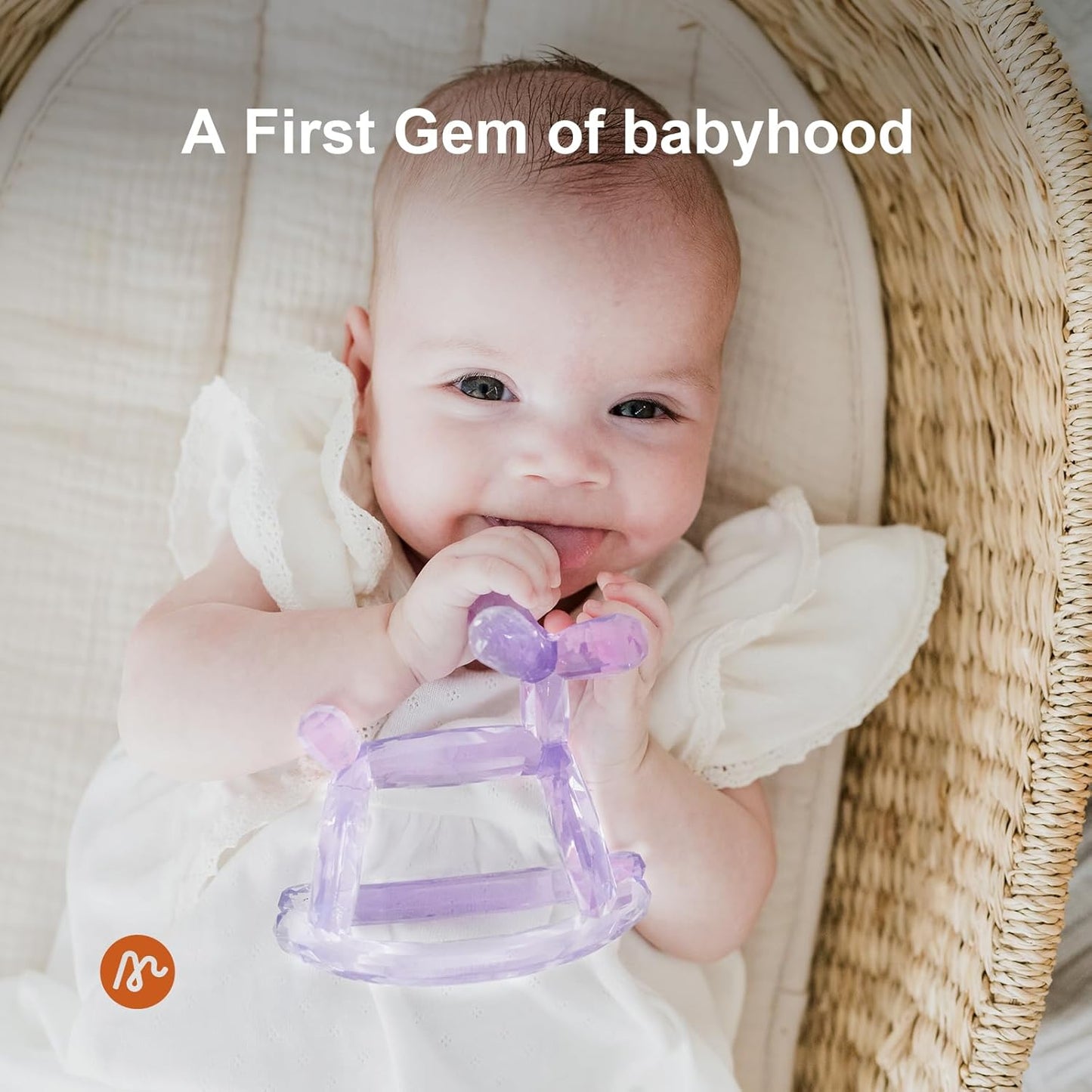 Crystal Jelly Baby Teether – Jellydog Teething Relief Toy for Infants 3-6 Months, Silicone Handheld Teething Toy, BPA-Free, Odorless, Prevents Choking, Safe for Babies (Voyages)