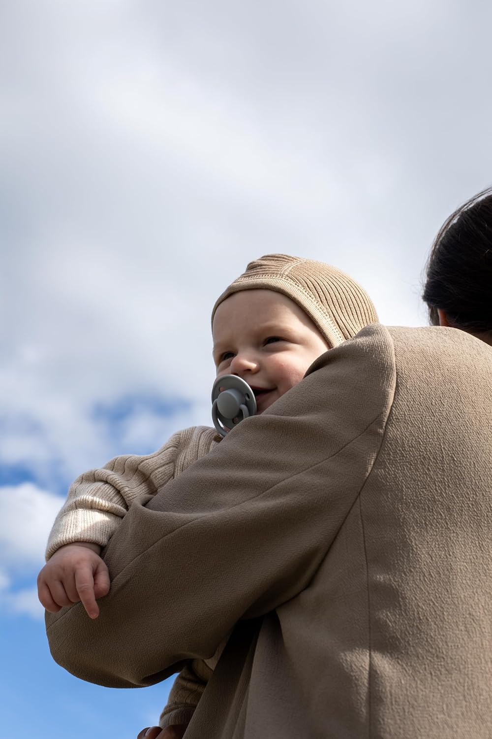 BIBS De Lux Baby Pacifier 2-Pack | Made in Denmark | BPA Free Dummy Soother, Round Nipple. Silicone, OneSize (0-36 Months), Ivory/Baby Pink
