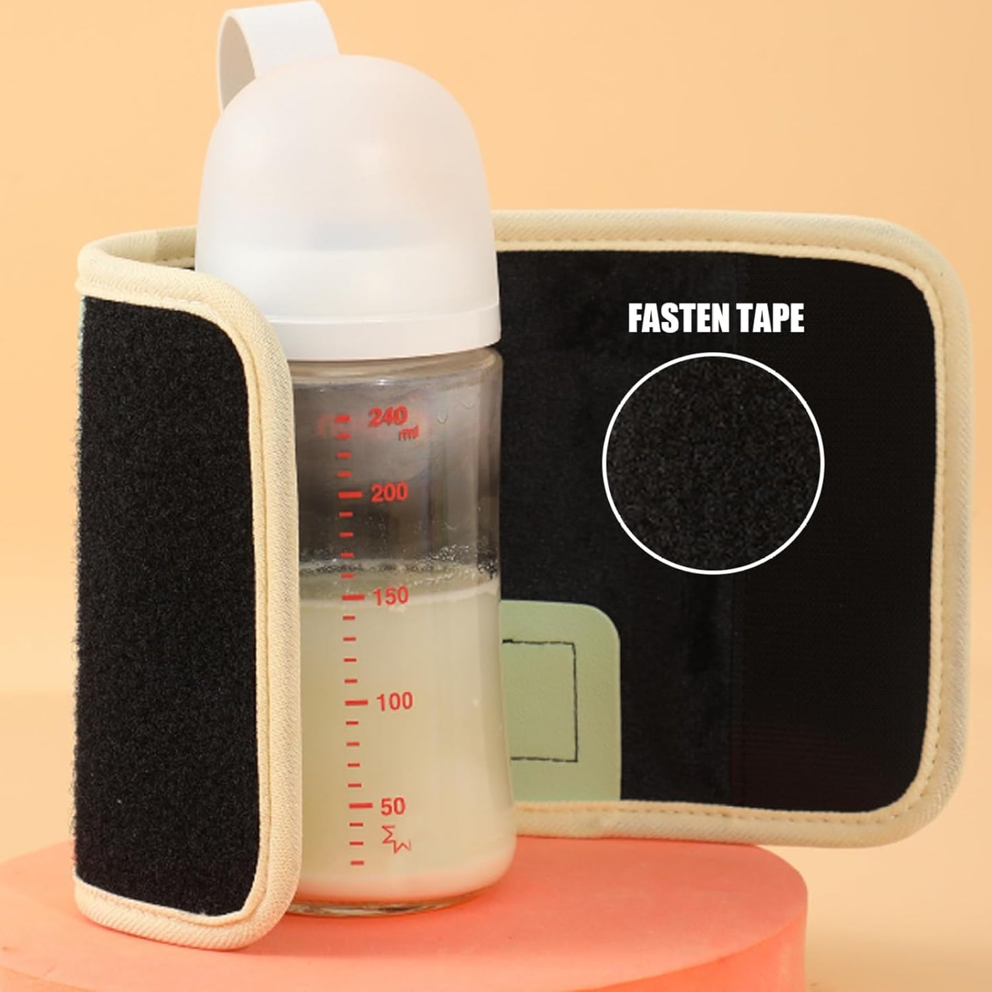 Baby Bottle Warmer Bag, Portable Bottle Warmer 18W Quick Heating Baby Bottle Warmer Temperature Adjustable USB Baby Bottle Heater for Home Family Travel Green