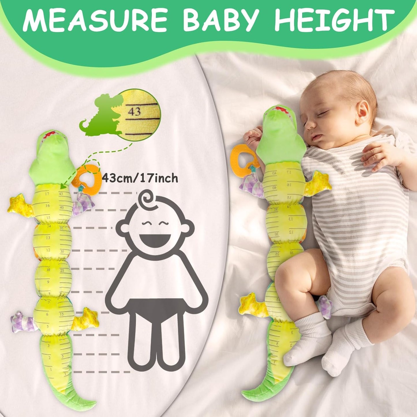 Baby Boy Toys for 0 3 6 9 12 Months, Soft Tummy Time Toy with Multi Textures,Rattle,Crinkle,Newborn Baby Stuffed Animal Toy, Baby Gift,Caterpillar