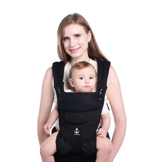 All-Season Ergonomic Baby Carrier, Breathable Baby Carrier Newborn to Toddler (8-33lbs), Toddler Carrier, Infant Carrier with Temperature Control Panel Design (Olive Black)