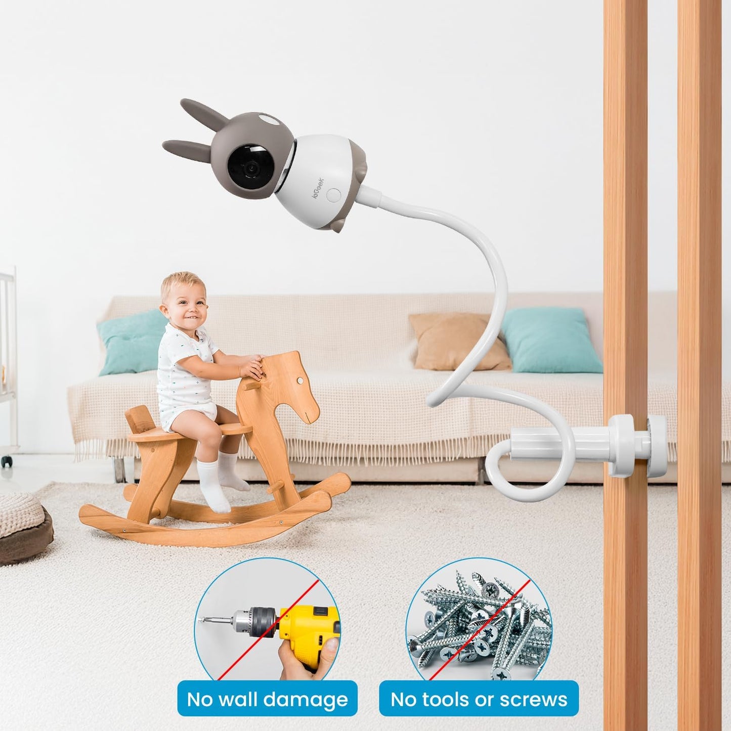 ieGeek Baby Monitor Mount Bracket 1T/ 4/5/6T Baby Camera Holder Mount Strong Camera Holder with a 1/4” Screw