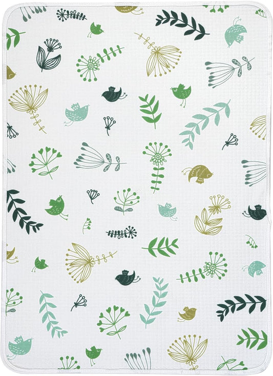 haakaa Waterproof Changing Pad Liners, 100% Cotton, Soft & Breathable (1pc, 19.5" x 27.5" Spring Breeze)