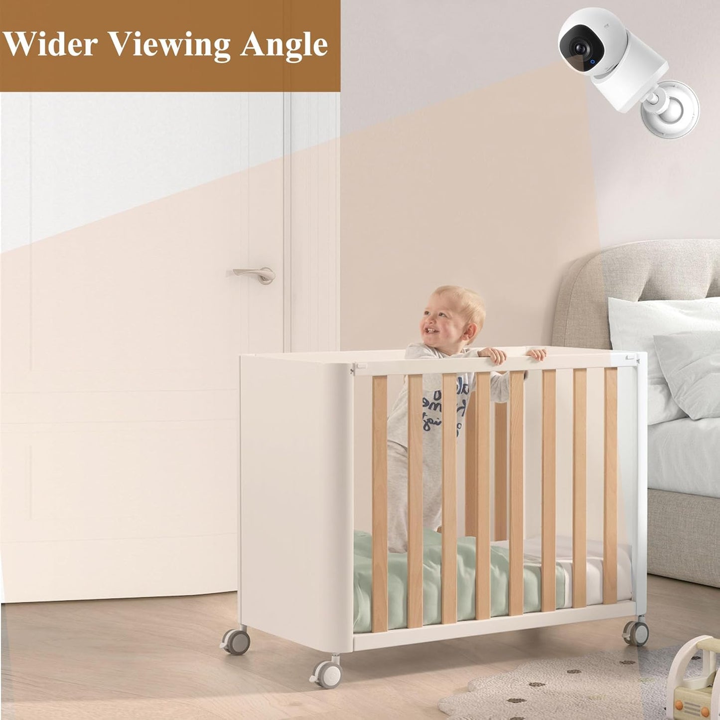 Adjustable Baby Monitor Wall Mount Stand Holder Compactible for eufy Security E30 / E21/ E110/ E20/ E21 / C220 / C2110 / T8417/ T8354/ T8300 /Baby Camera Flexible Clip clamp Mount Stand