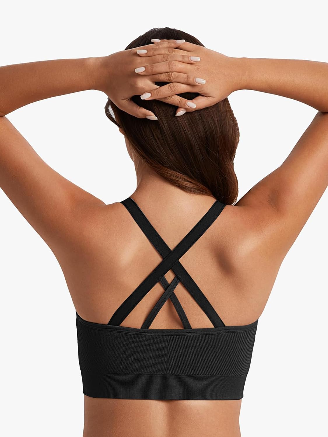 Angelhood Nursing Bras for Breastfeeding, Seamless Nursing Sports Bra Medium Impact Support Maternity Bras for Pregnancy