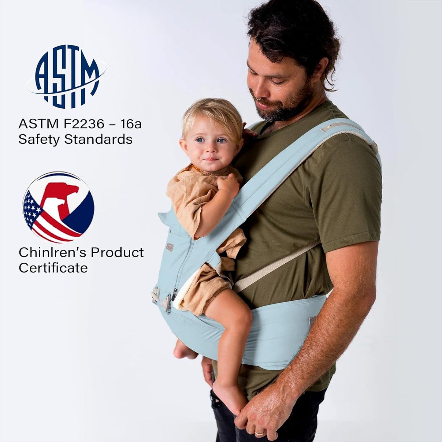 Baby Carrier Newborn to Toddler Baby Carriers with Seat Infant Baby Holder Backpack Baby Carriers Front and Back for Carrying and Hiking (Cyan-Blue)