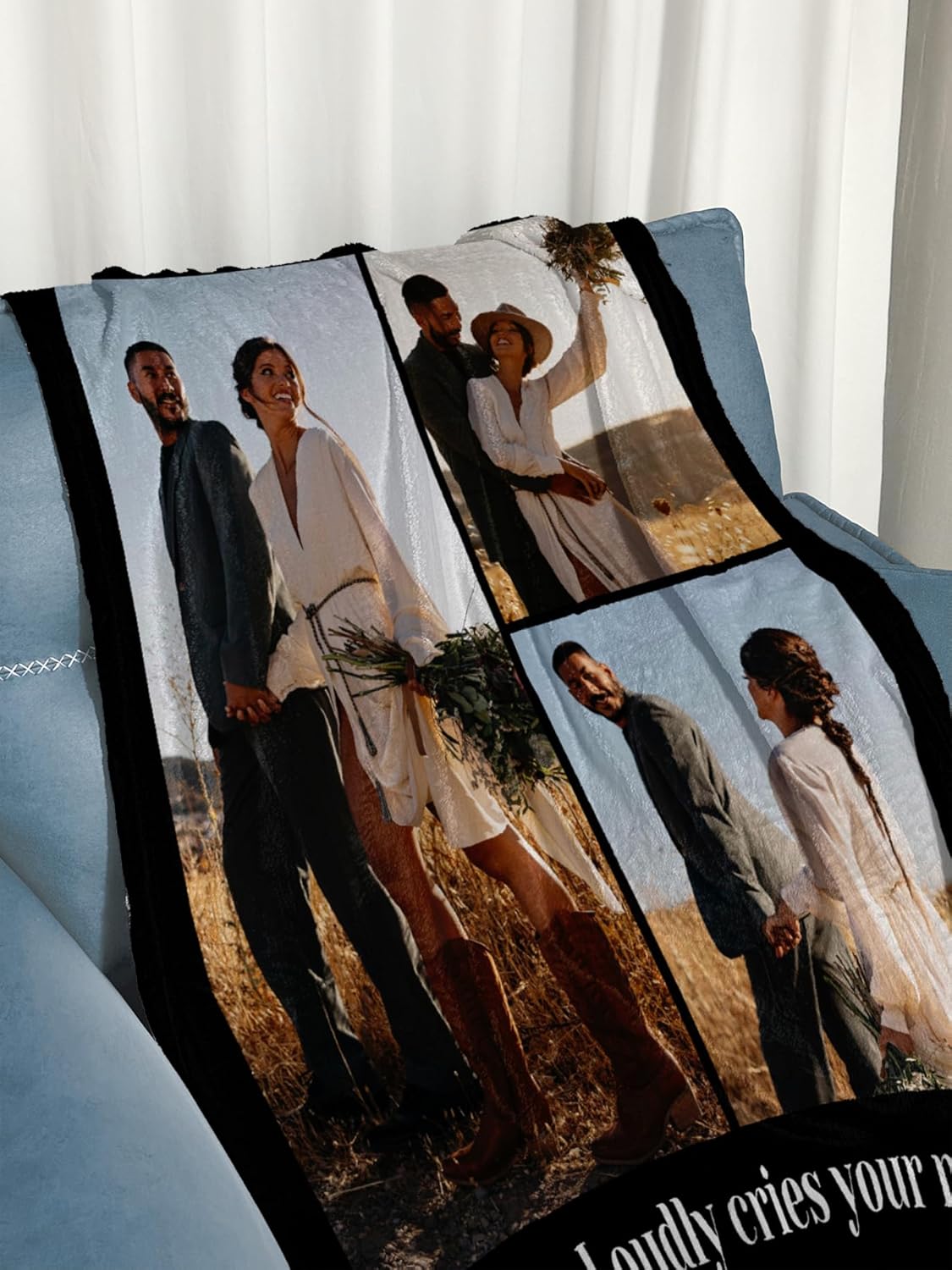 Custom Blanket with Photo Text Personalized Throw Blanket Customized Picture Blankets Personalized Gift Flannel Blanket for Birthday Gifts Valentines Day Gift, 60 * 80in
