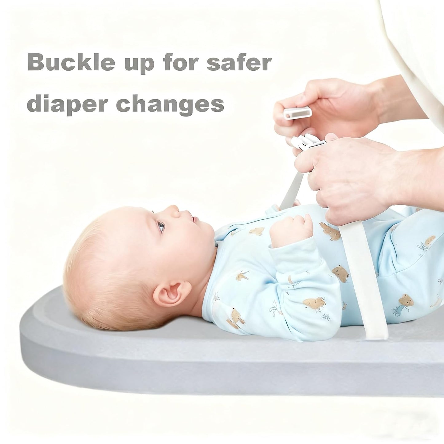 Baby Changing Pad - Lightweight Wipeable Foam Changing Pad, Comfortable and Waterproof, Fits All Changing Table, 30"x 15.6", Gray