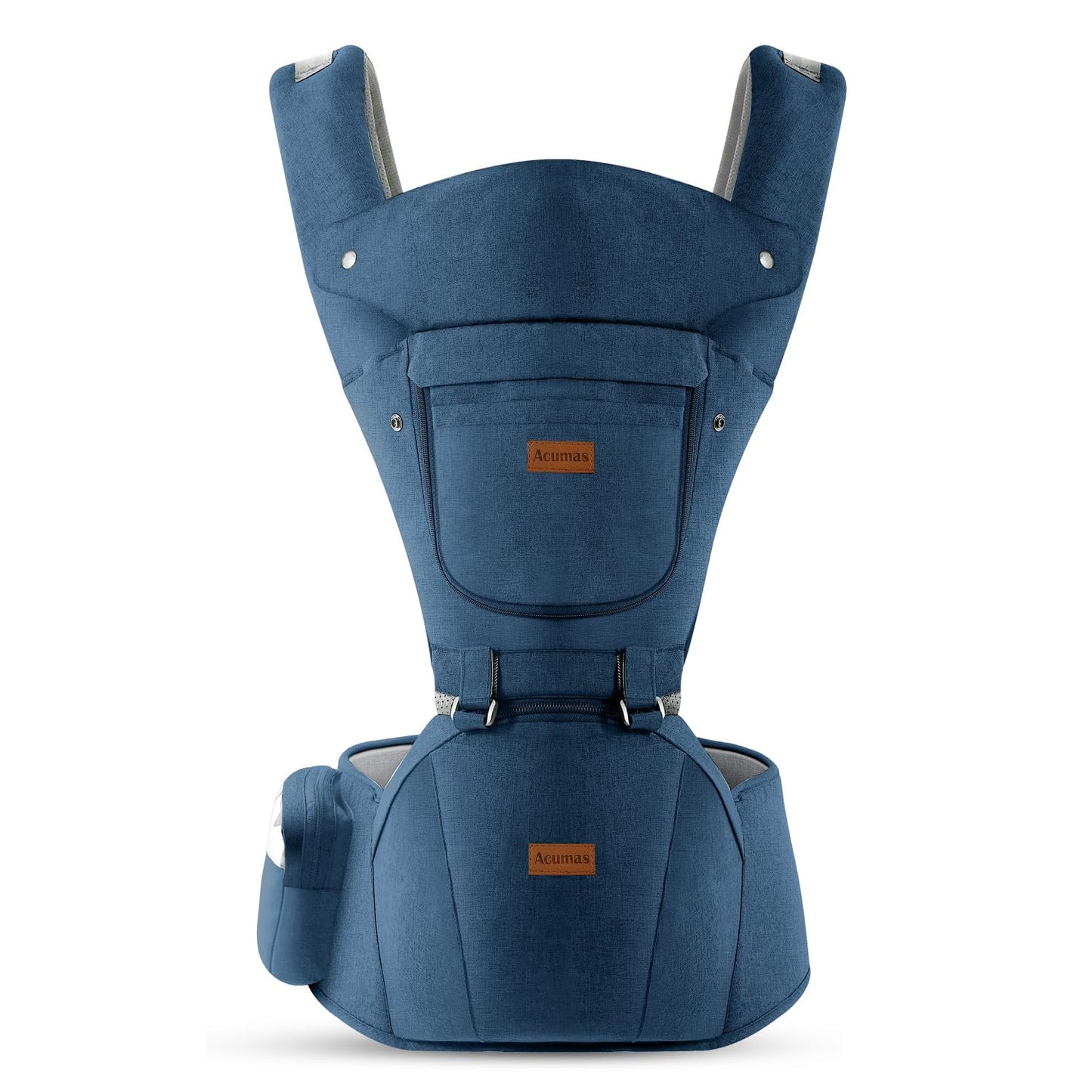 Baby Carrier with Hip Seat, Baby Carrier Newborn to Toddler, 6-in-1 Ways to Carry, All Seasons, Adjustable Baby Holder Carrier for Breastfeeding(Dark Blue)