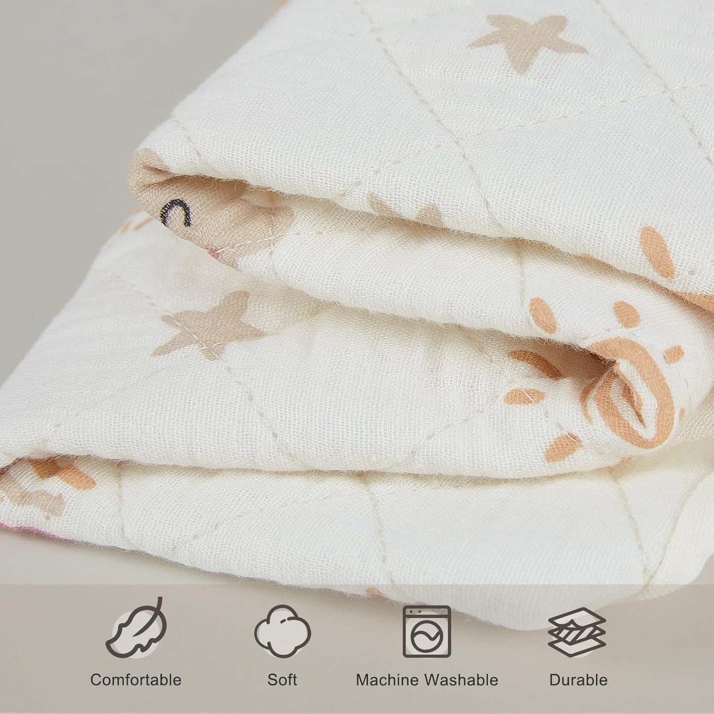 Unicorn Castle Waterproof Changing Pad Cover Muslin Changing Table Pad Cover 2 Pack Quilting for 32"x16" Baby Changing Pad Sheets Girls Boys,Brown Rainbow