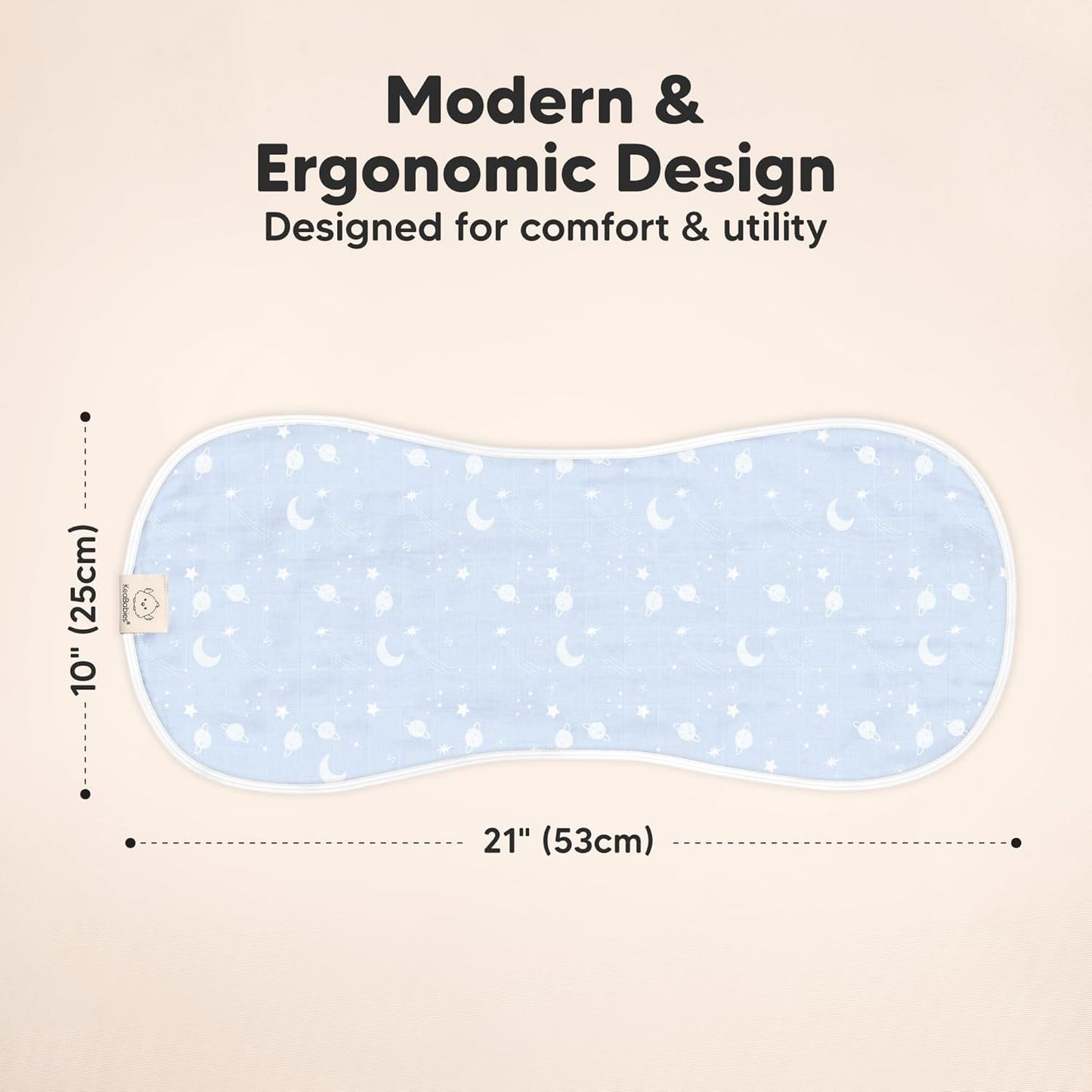 5-Pack Muslin Burp Cloths Baby Boy, Girl - Very Absorbent Baby Burp Cloth Rags, 8-Layers Viscose Derived from Bamboo Cotton Muslin Towel, Super Soft Spit Up Rags, No Shrink Washcloths (Constellation)