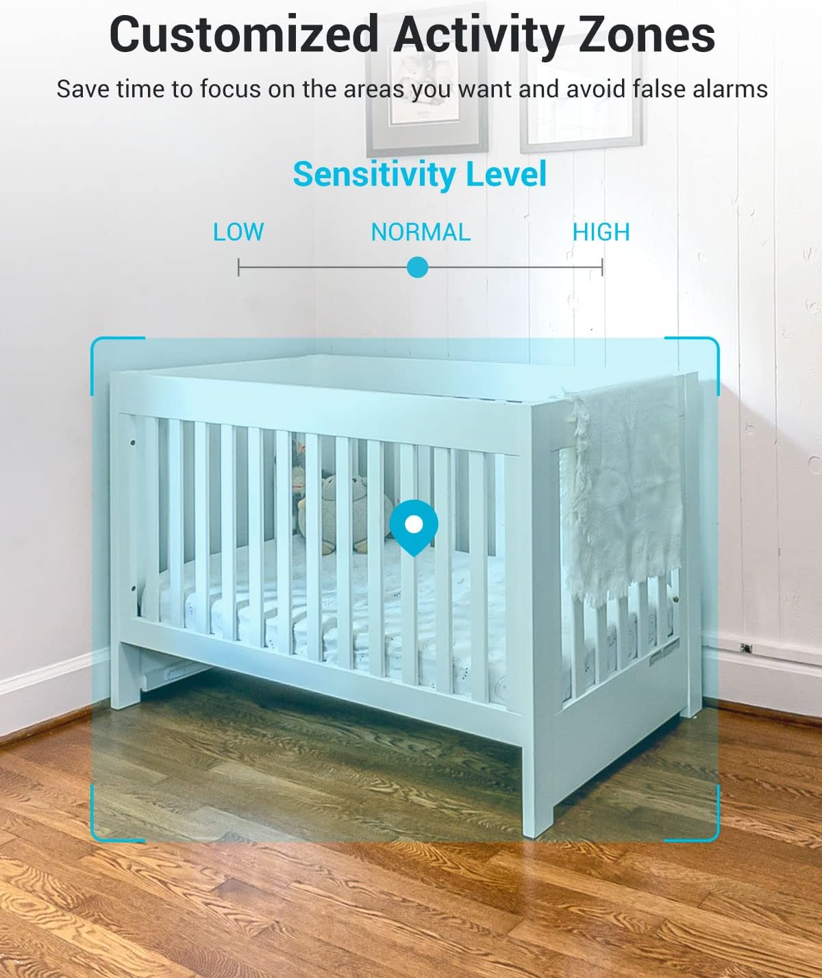 blurams Security Camera 2K, Baby Monitor Dog Camera 360-degree for Home Security (White-2Pack)