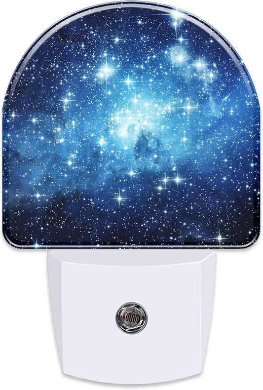 Galaxy Space with Stars Night Light, Deep Universe Nebula Dusk to Dawn Night Light Plug in,0.5w Energy Saving Sleep Friendly NightLight for Kids Boys Girls Home Decor