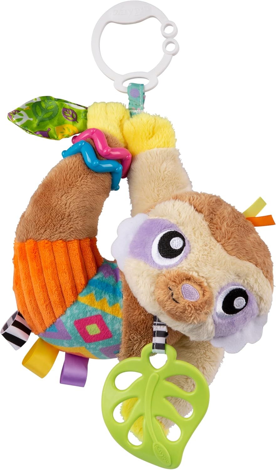 Playgro Sensory Friend Salo Sloth Baby Toy - Interactive Rattle Toy for Baby Developmental Exploration - Soft Texture Stroller Toys for Babies Grasping & Fine Motor Skill - Ideal for 0+ Months Babies